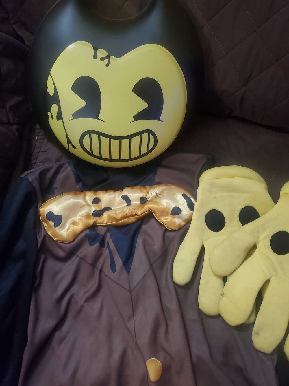 Bendy And The Ink Demon Masked Costume Set